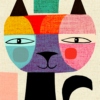 Technicolor cat