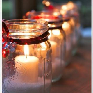 candlelights in wintertime