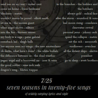7 Seasons in 25 Songs