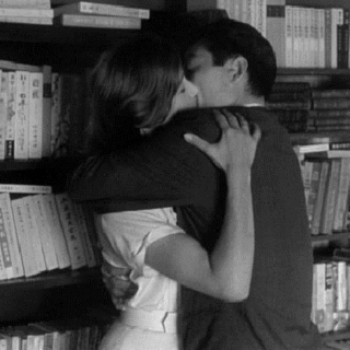 skipping class and kissing in the library