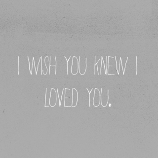 i wish you knew i loved you