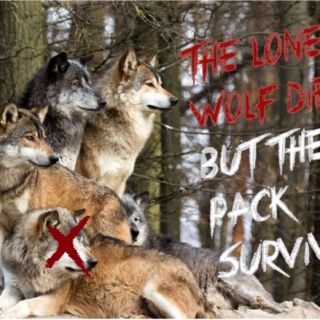 the lone wolf dies, but the pack survives.