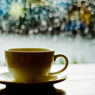 Coffee on a rainy day