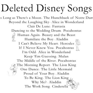 Deleted Disney Songs
