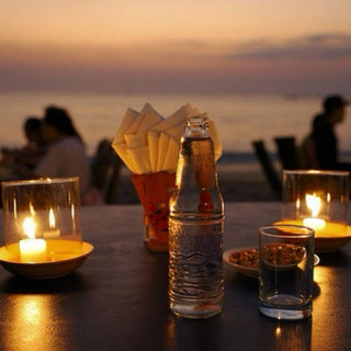 Sunset dinner at the beach