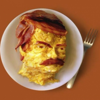All the bacon and eggs you have.