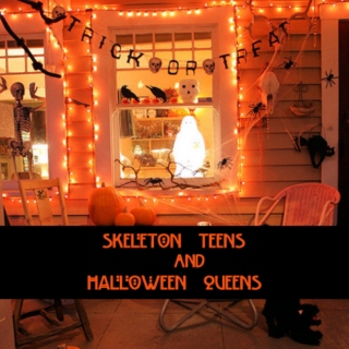 skeleton teens and halloween queens