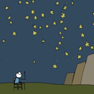 look at the stars. look how they shine for you.