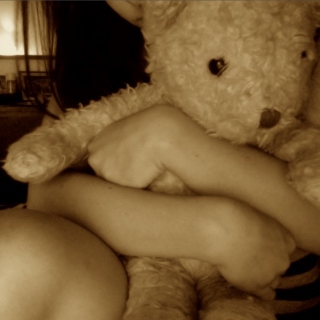 I just want to lay with Mr.Bear 