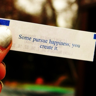 Some pursue happiness; you create it.