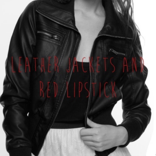 Leather jackets and red lipstick