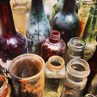 bottles from the bottom of lake george