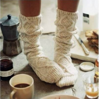 cozy sweaters & hot coffee