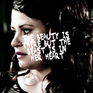 the beauty is there, but the beast is in her heart.