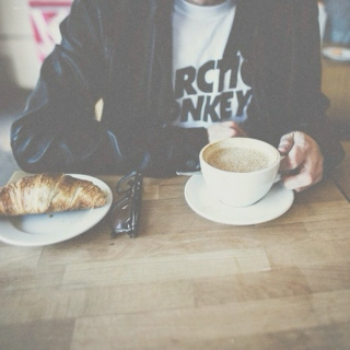 falling in love with you at a coffee shop.