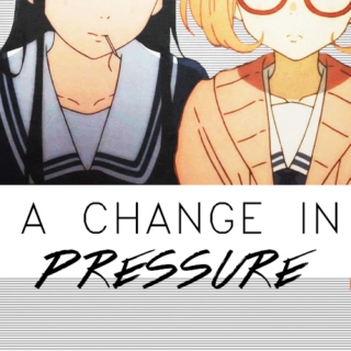 a change in pressure