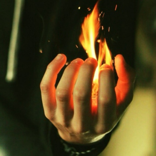 your hands protect the flames