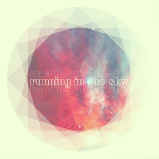 running in the sky.