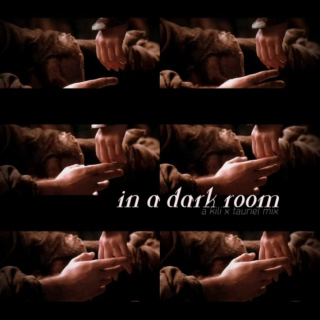 in a dark room