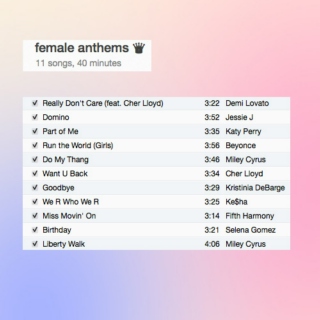 female anthems ♛