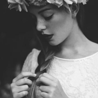 She had flowers in her hair;