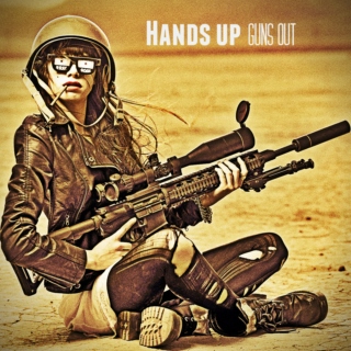 hands up; guns out