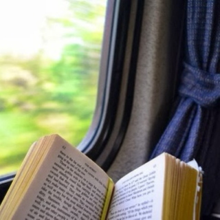 a book and a train ticket