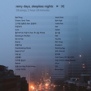 rainy days, sleepless nights