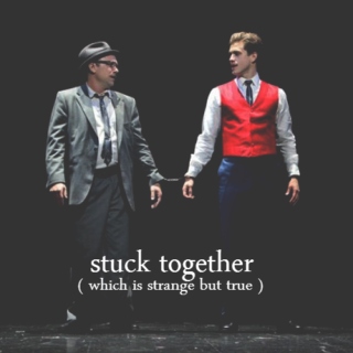 stuck together