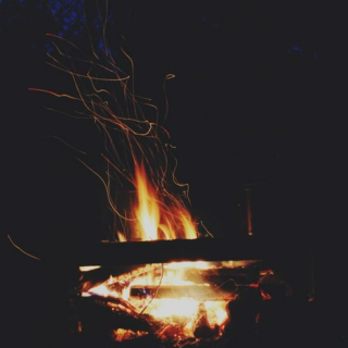 by the campfire //