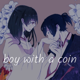 boy with a coin