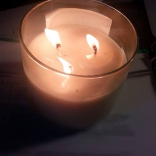 Studying by candlelight