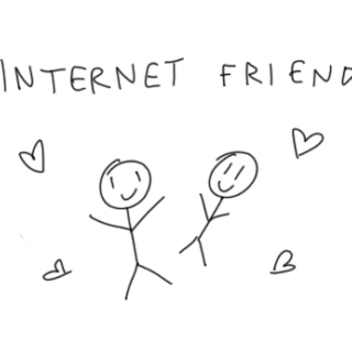 internet friends :)