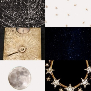 the stars & the moon & constellations