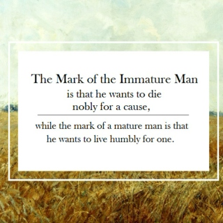 The Mark of the Immature Man