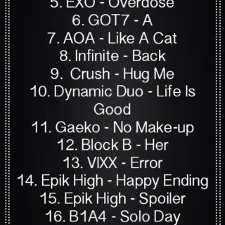 Favorite kpop songs of 2014