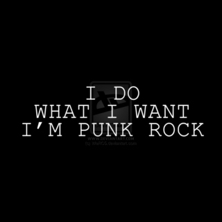 I do what I want I'm punk rock.