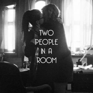 two people in a room