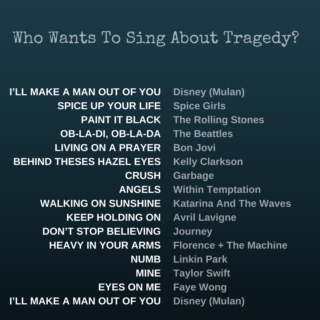 Who Wants To Sing About Tragedy?