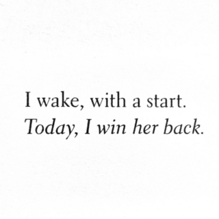 "I wake, with a start."