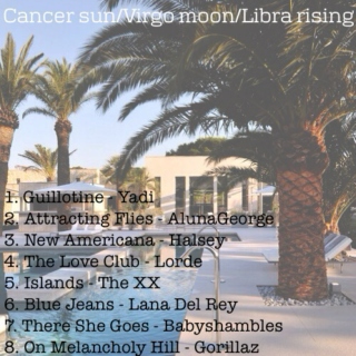 Cancer sun/Virgo moon/Libra rising
