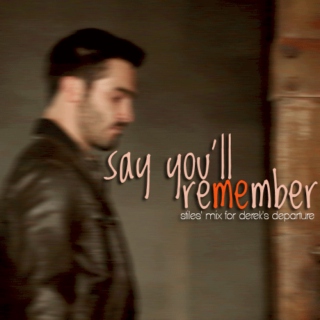 say you'll remember me