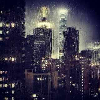 Cold, rainy city