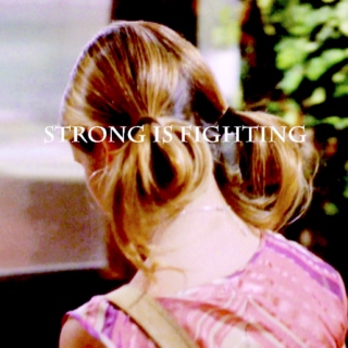 strong is fighting.