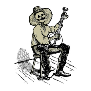 Skeleton with a Banjo