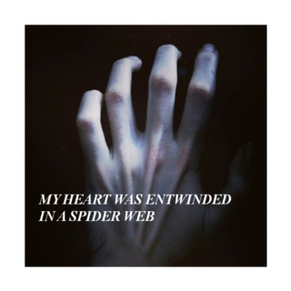 my heart was entwined in a spider web