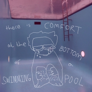 there is comfort at the bottom of a swimming pool