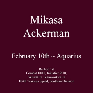 Mikasa Ackerman ~ Instrumental