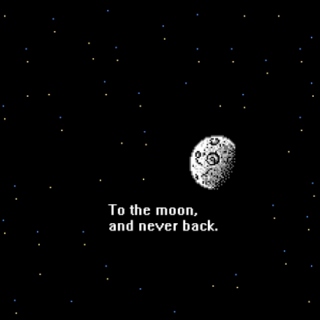 to the moon, and never back