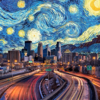 Starry Night In The City